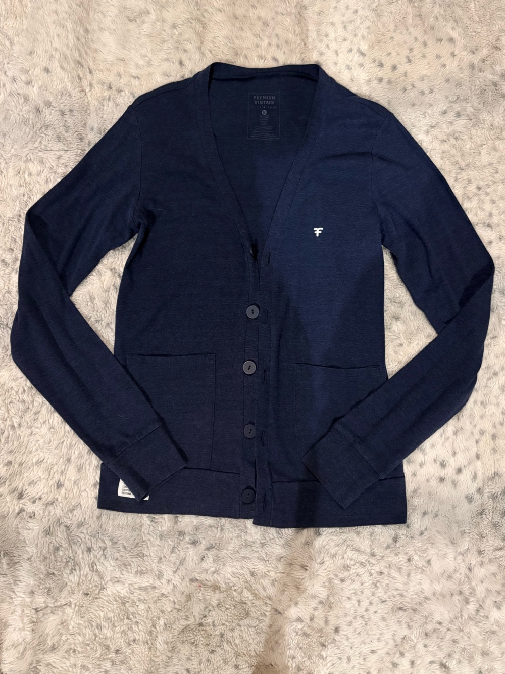 Five Four Navy Blue Cardigan Sweater